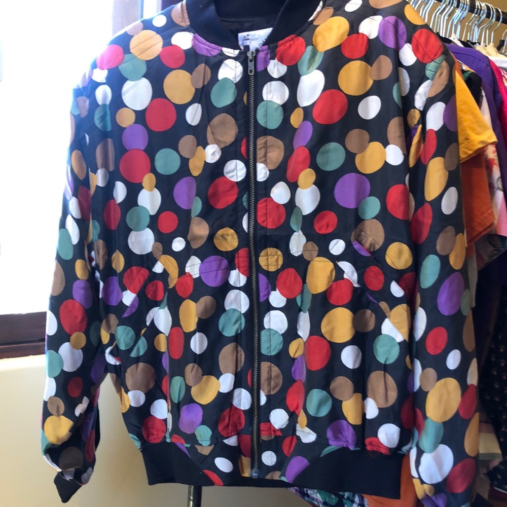 Vintage 100% silk bomber jacket